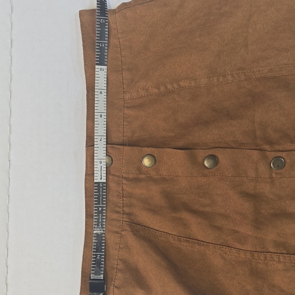 Suede Girls Button-Front Skirt - Picture 5 of 6